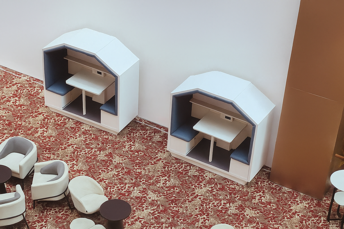 KLCC x Versalink: Mobile Pods Turn Lounges into On-Demand Quiet Spaces