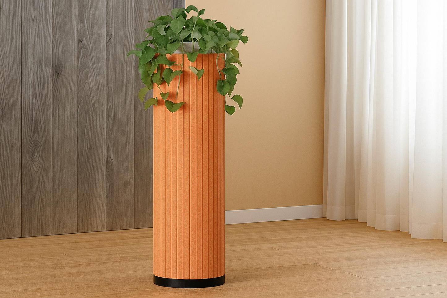 Sustainable PET Plant Column for Modern Workspaces