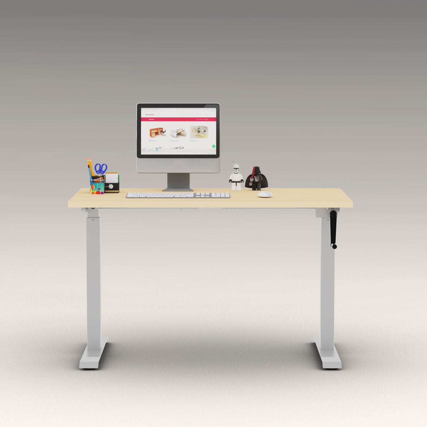 Hand Crank Height Adjustable Desk