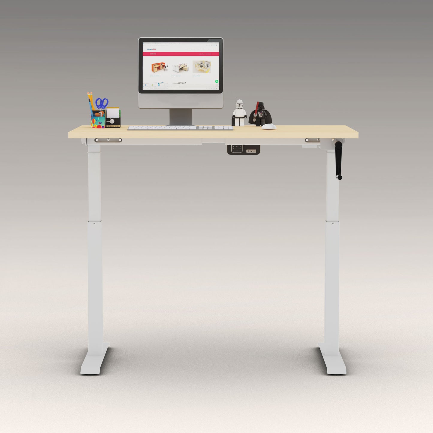 Hand Crank Height Adjustable Desk