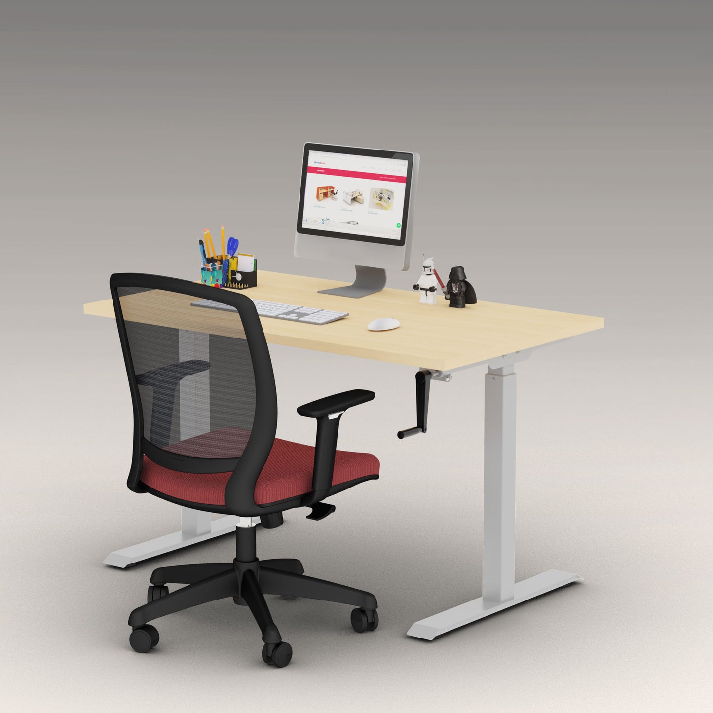 Hand Crank Height Adjustable Desk