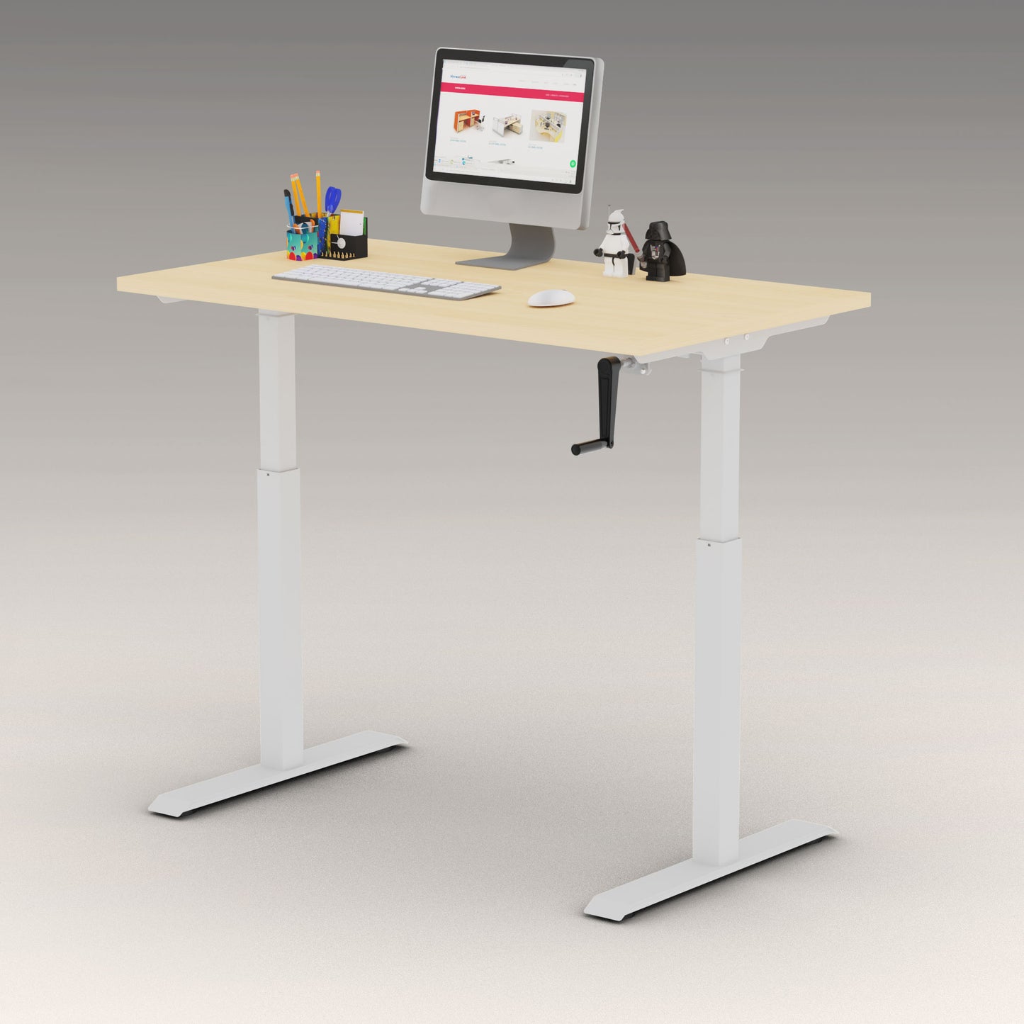 Hand Crank Height Adjustable Desk