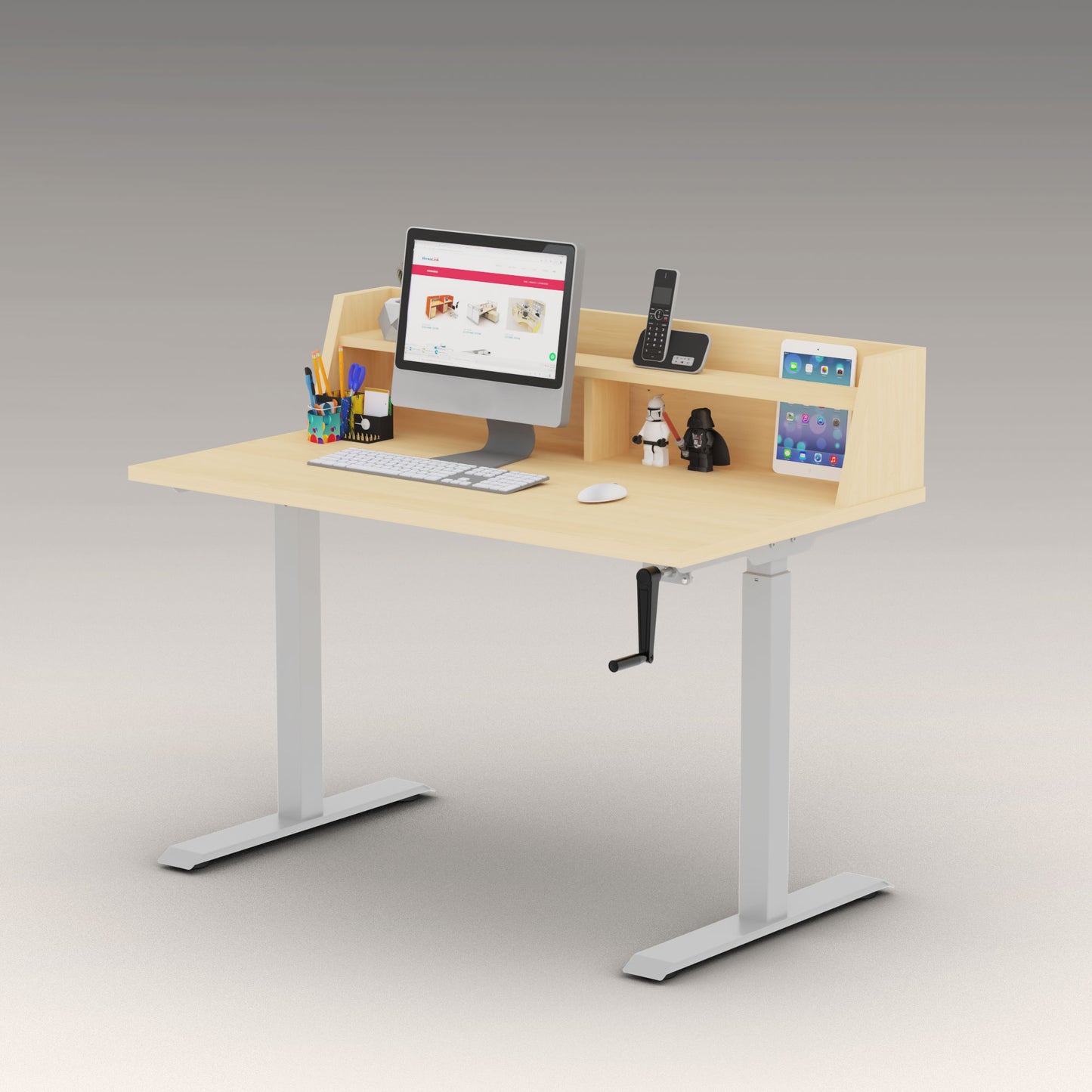 Hand Crank Height Adjustable Desk