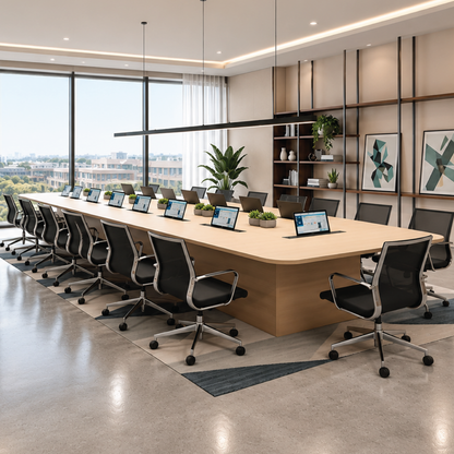 Conference Table with Monitor Screen