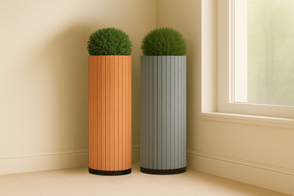 Sustainable PET Plant Column for Modern Workspaces