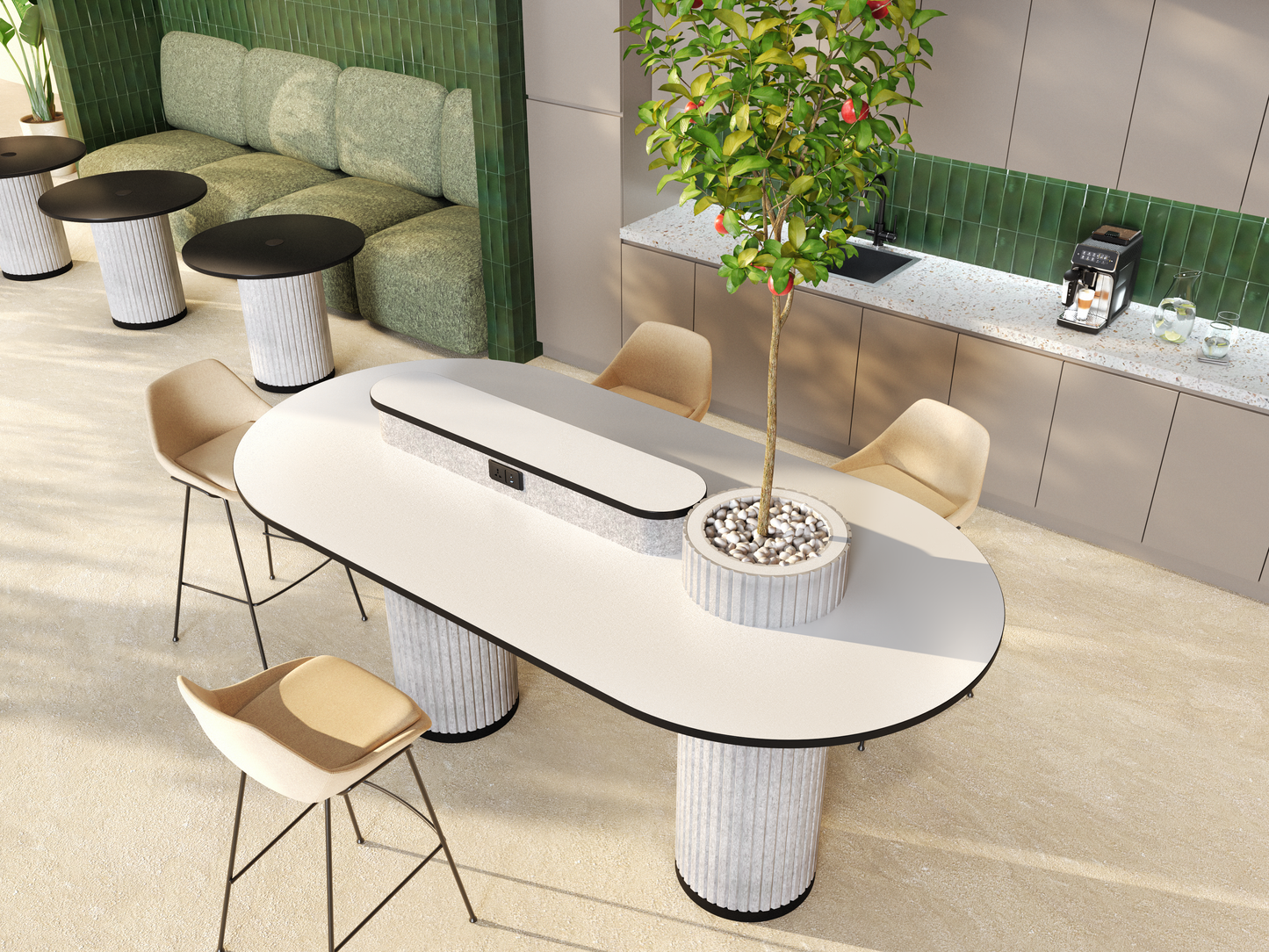 Sustainable PET Furniture - Collaborative Stand High Table