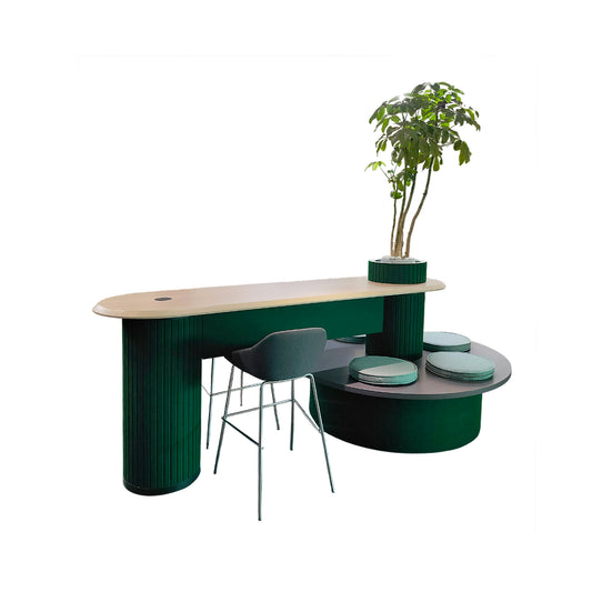 Modimeet - Collaborative Standing Height Table with Planter Column