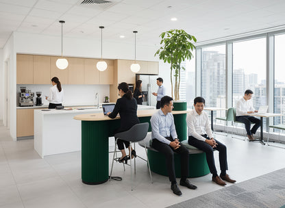 Modimeet - Collaborative Standing Height Table with Planter Column