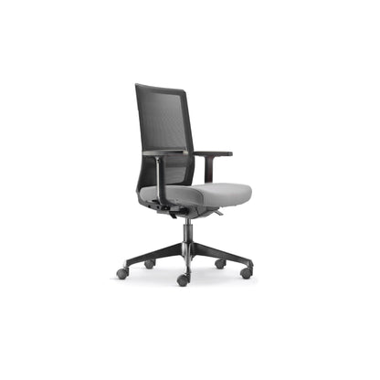 Pixel Medium Back Chair with Black Plastic & Nylon Base