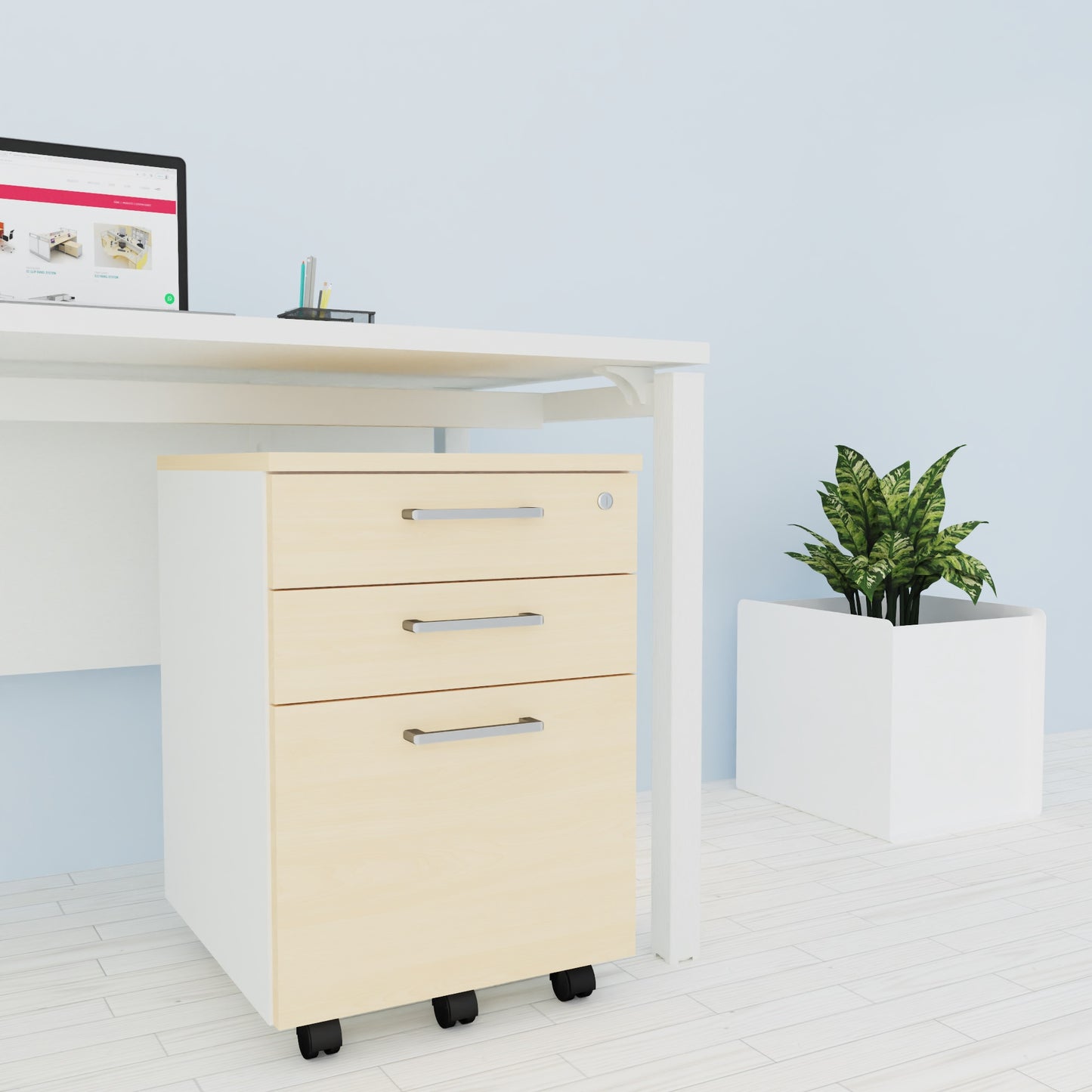 Norma Mobile Pedestal 2 Drawer 1 File